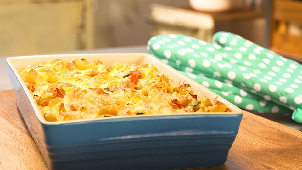 Vegetarischer Nudelauflauf mit Kürbis | Recipe Cart