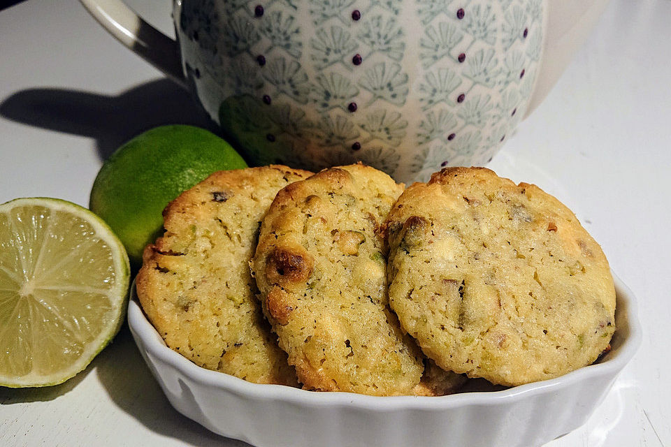 Pistazien - Limetten Cookies