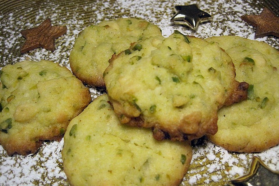 Pistazien - Limetten Cookies