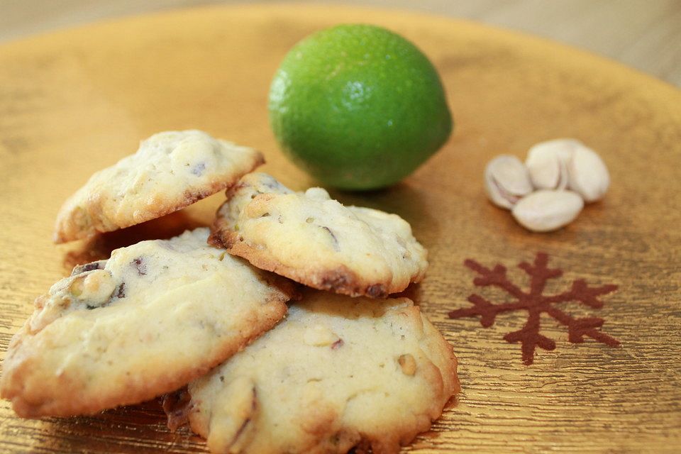 Pistazien - Limetten Cookies