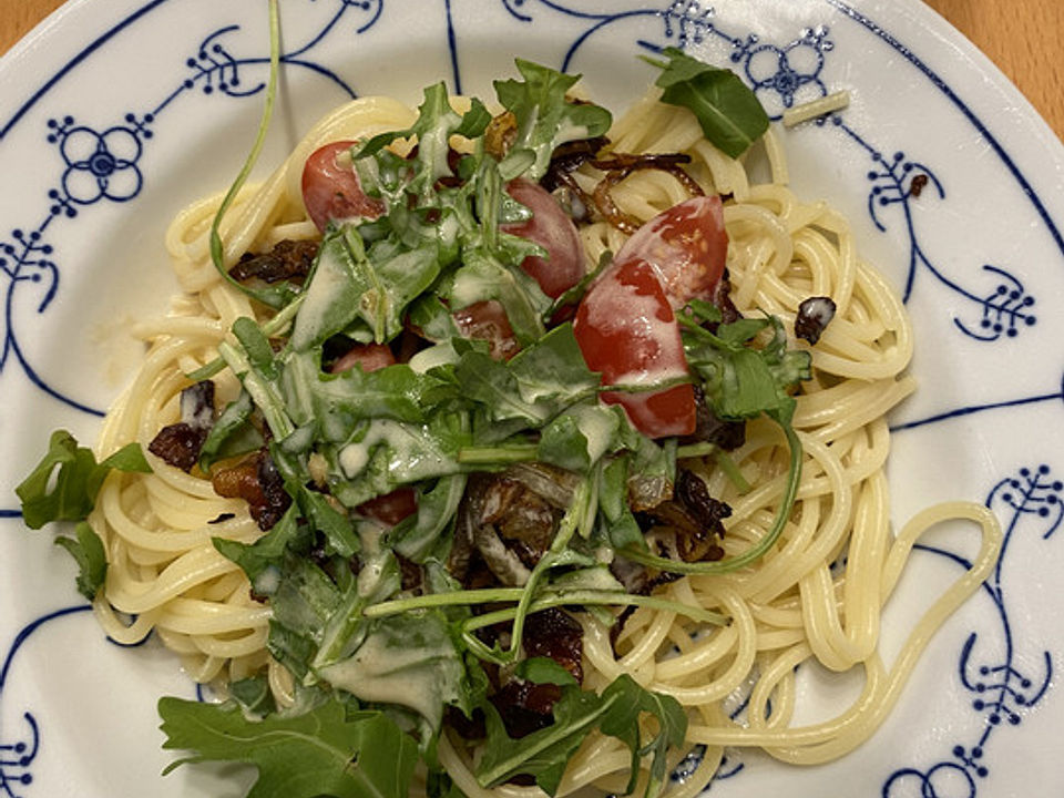Spaghetti mit Speck und Rucola von Sekitna| Chefkoch