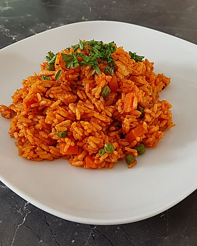 Reisfleisch mit Hühnchen und Gemüse