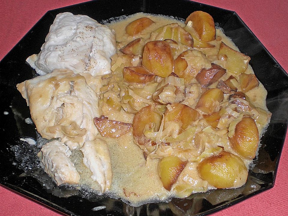 Seelachsfilet mit Sauerrahmsoße von frank62| Chefkoch