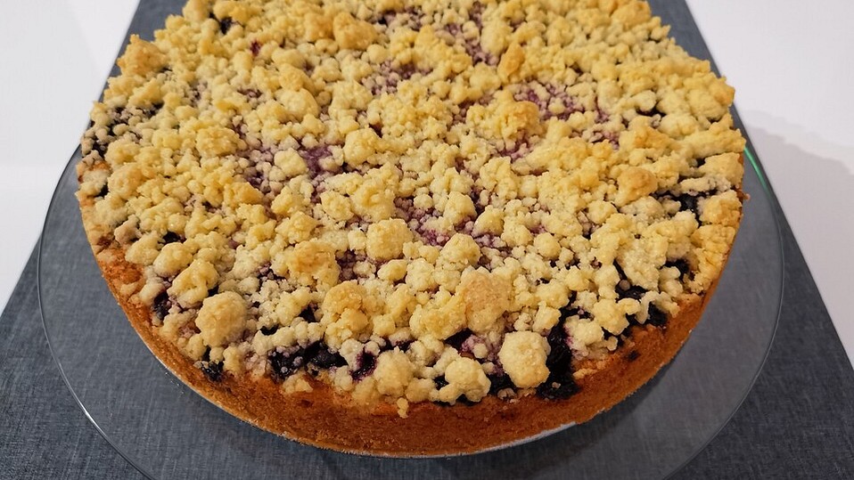 Heidelbeerkuchen mit Streuseln - schnell &amp; einfach