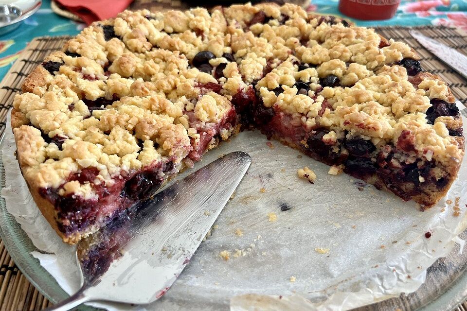 Heidelbeerkuchen mit Streuseln