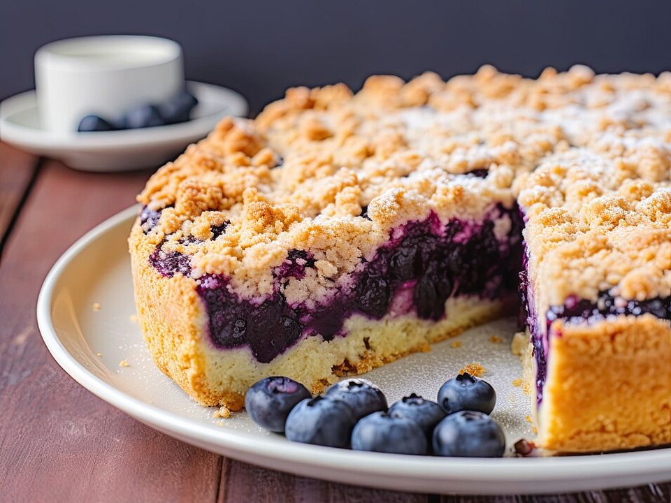 Heidelbeerkuchen mit Streuseln - schnell &amp; einfach