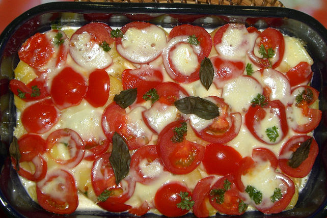 Kartoffel - Tomaten - Mozzarella - Gratin von jewelzz| Chefkoch