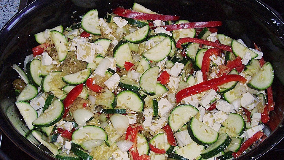 Griechischer Zucchini-Reisauflauf à la Mäusle von CocaColaMaus Griechischer Zucchini-Reisauflauf à la Mäusle von CocaColaMaus