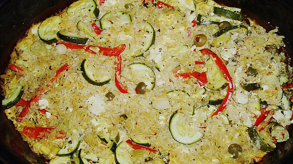 Griechischer Zucchini-Reisauflauf à la Mäusle von CocaColaMaus Griechischer Zucchini-Reisauflauf à la Mäusle von CocaColaMaus