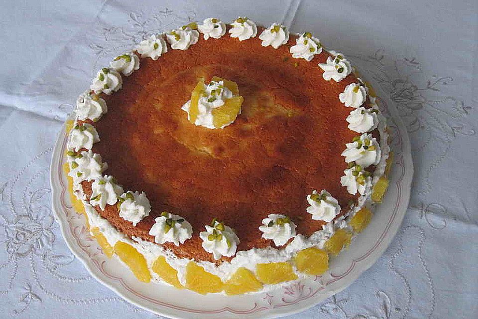 Orangen - Frischkäse - Torte