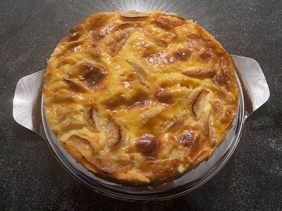 Apfelkuchen mit Sahne - Pudding - Guss von Kruemelchen26 | Chefkoch