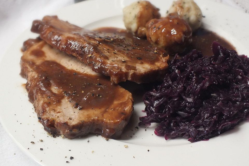 Bigis Schweinebraten mit  Pflaumenmus