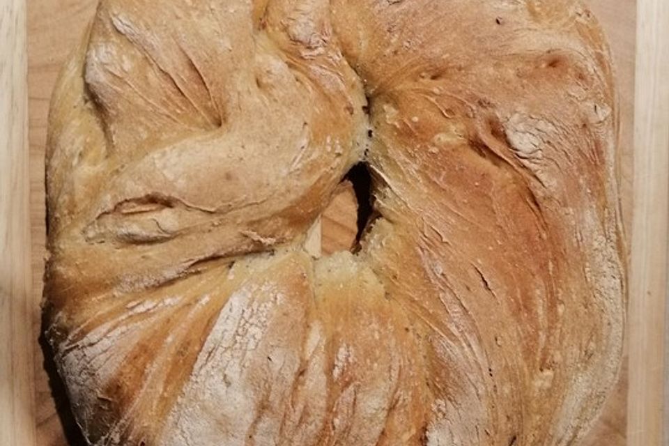 Herzhaftes Zwiebelbrot oder Zwiebelbaguette Herzhaftes Zwiebelbrot oder Zwiebelbaguette