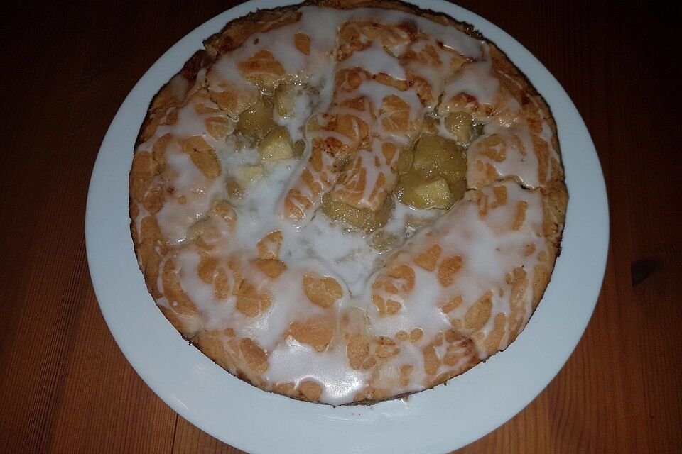 Gedeckter Apfelkuchen