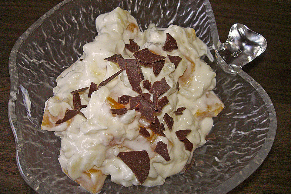 Pfirsichquark mit Milchreis