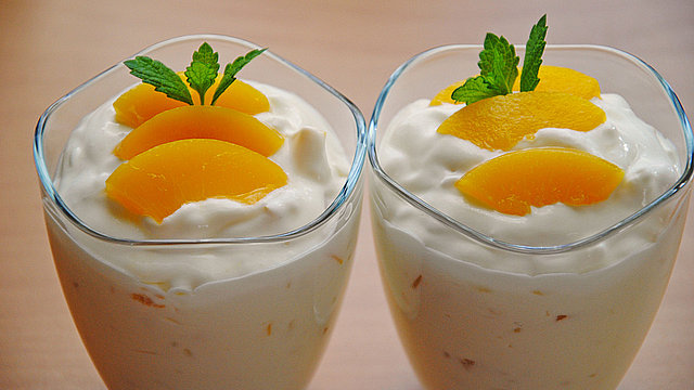 Pfirsichquark mit Milchreis von Schnüddi Pfirsichquark mit Milchreis von Schnüddi