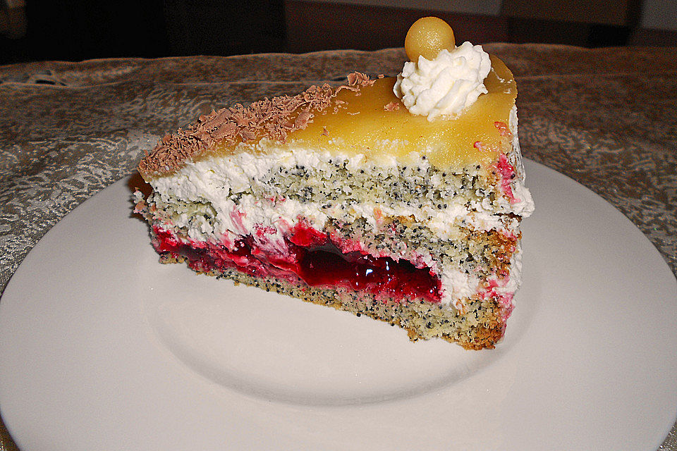 Mohn - Marzipantorte