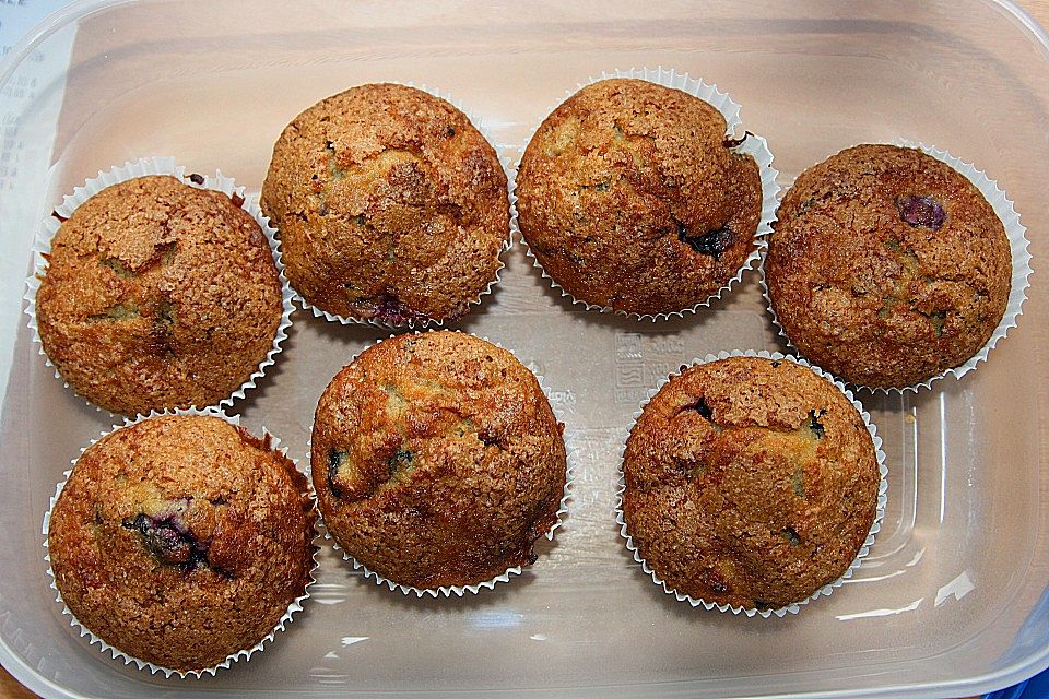 Bananen-Blaubeer-Muffins