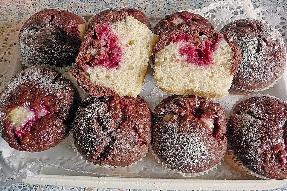 Schoko - Himbeer - Muffins