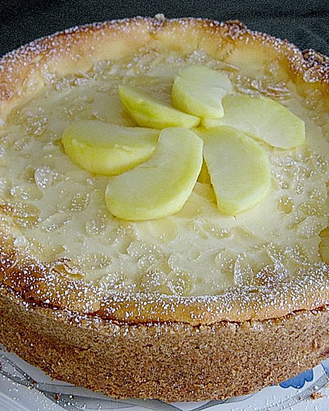 Apfel - Quark - Torte ohne Pudding