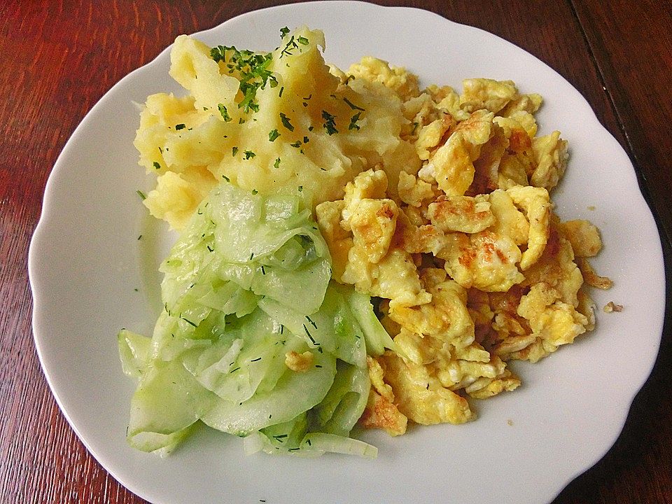 Kartoffelpüree mit Gurkensalat von CocaColaMaus| Chefkoch