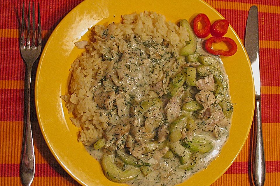 Gurken - Fisch - Pfanne