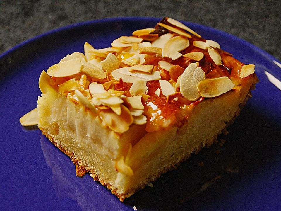 Feiner Apfelkuchen Mit Quarkruhrteig Und Mandelblattchen Von Mcconren Chefkoch