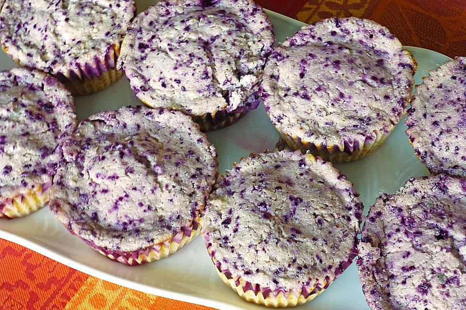 Muffins mit Heidelbeeren und Quark