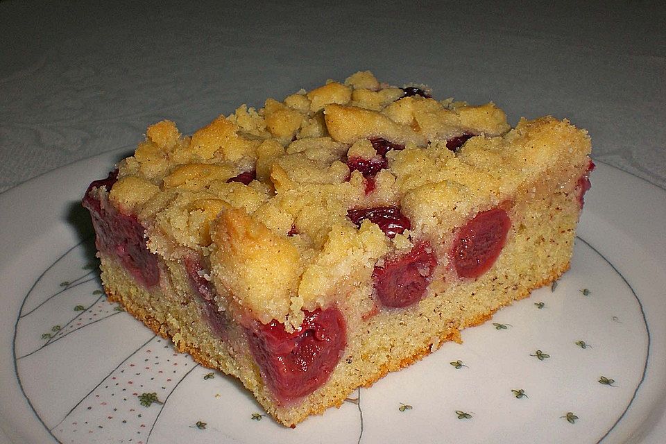 Kirschstreuselkuchen vom Blech