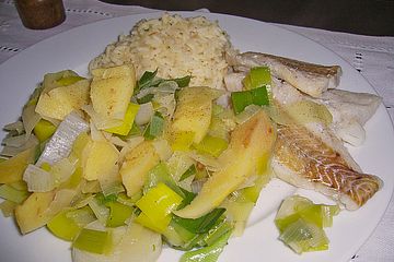 Fisch mit Quitten - Lauch - Gemüse
