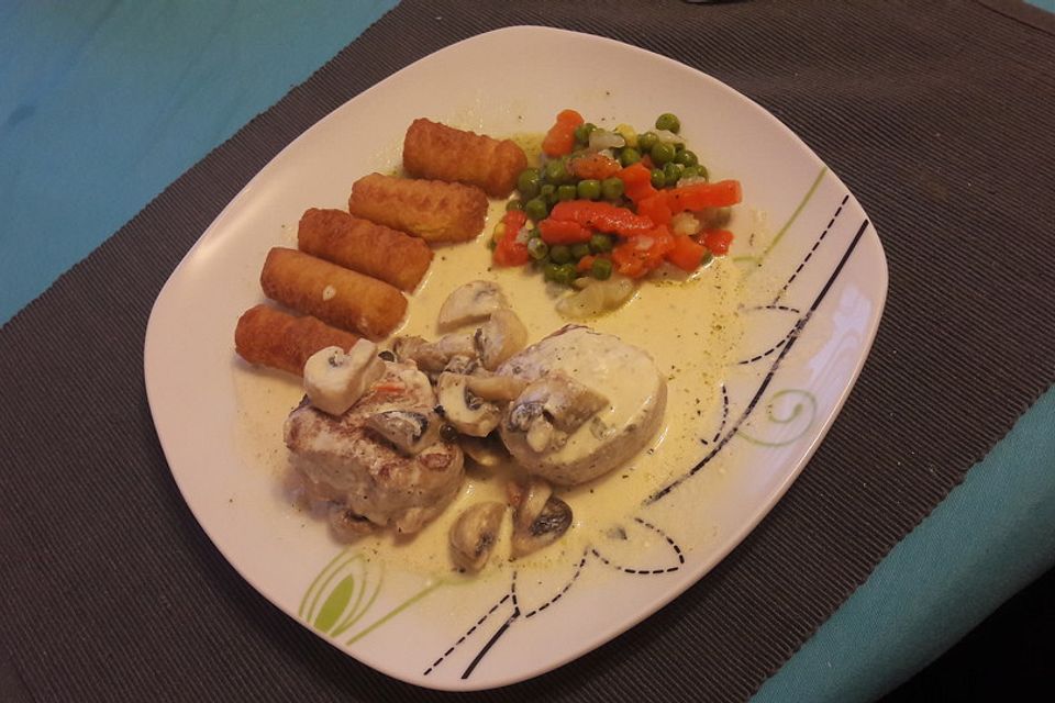 Schweinemedaillons in Pfefferrahmsauce