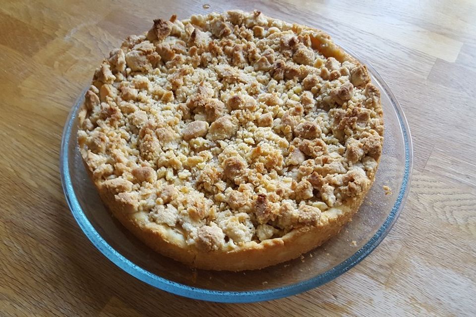 Veganer Apfelkuchen  mit Zimtstreuseln