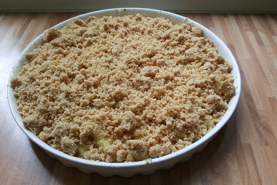 Veganer Apfelkuchen  mit Zimtstreuseln