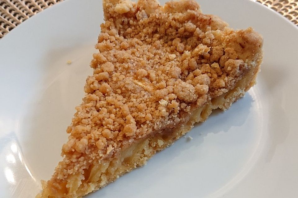 Veganer Apfelkuchen  mit Zimtstreuseln