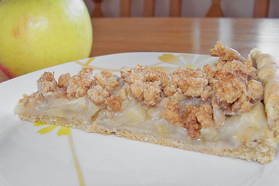 Veganer Apfelkuchen  mit Zimtstreuseln