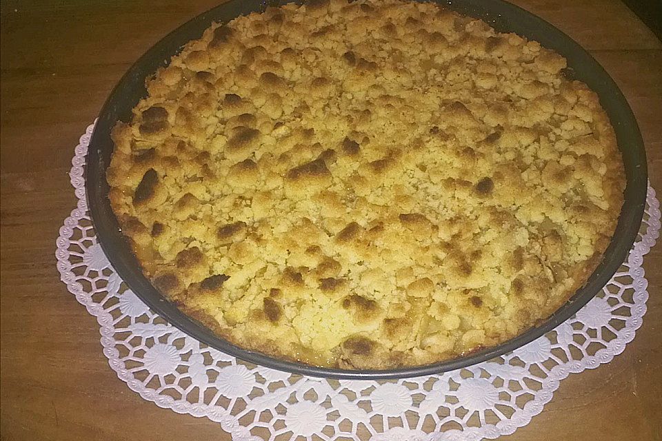 Veganer Apfelkuchen  mit Zimtstreuseln