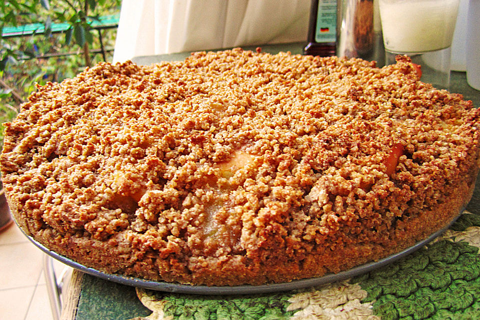 Veganer Apfelkuchen  mit Zimtstreuseln