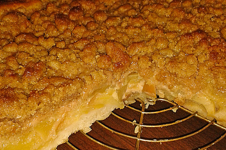 Veganer Apfelkuchen  mit Zimtstreuseln