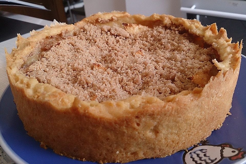 Veganer Apfelkuchen  mit Zimtstreuseln