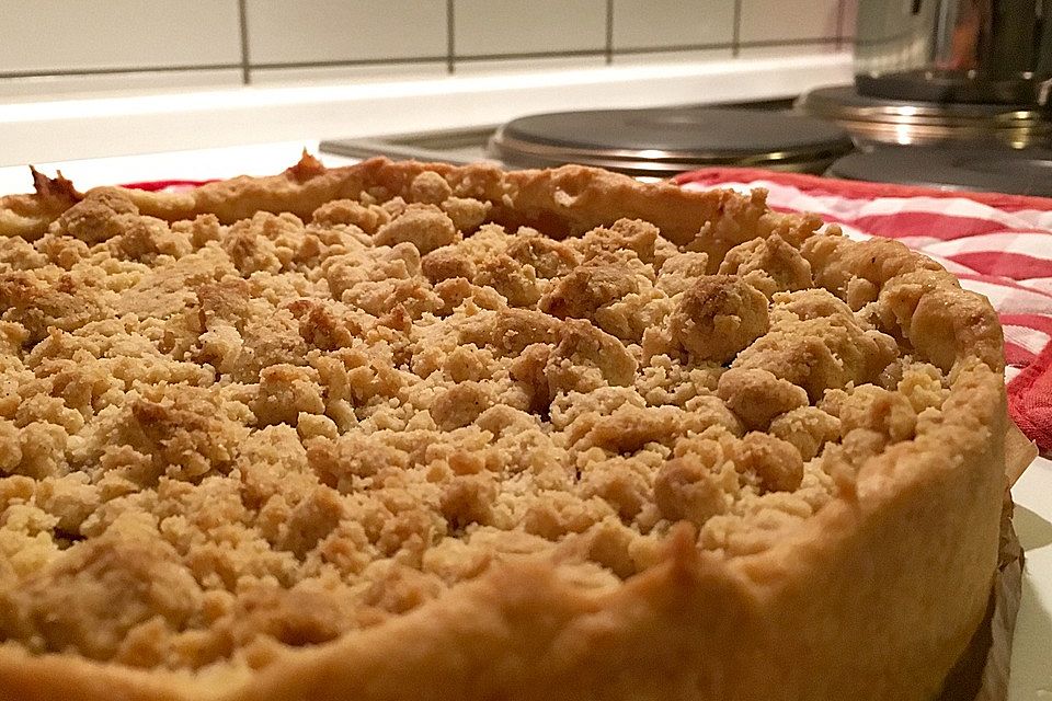 Veganer Apfelkuchen  mit Zimtstreuseln