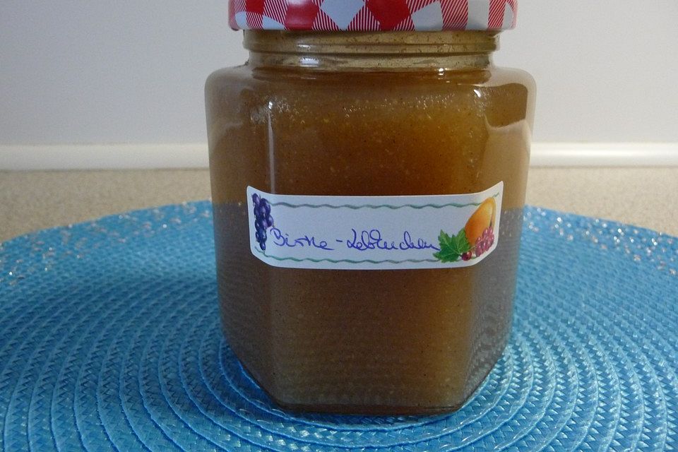 Birnenmarmelade mit Lebkuchengewürz