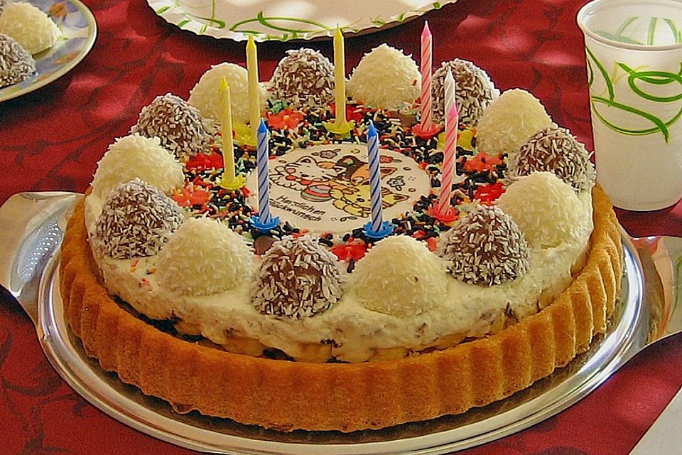 Schaumkuss - Torte mit Bananen