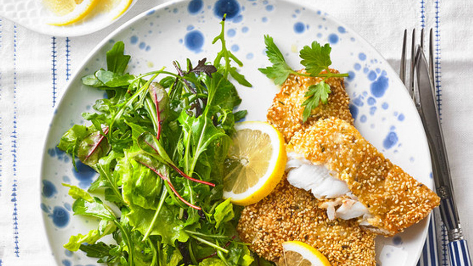 Sesam-Seelachsfilet