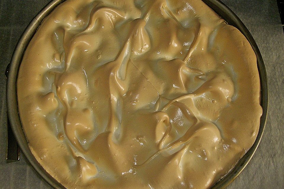 Apfelkompottkuchen mit Baiserhaube