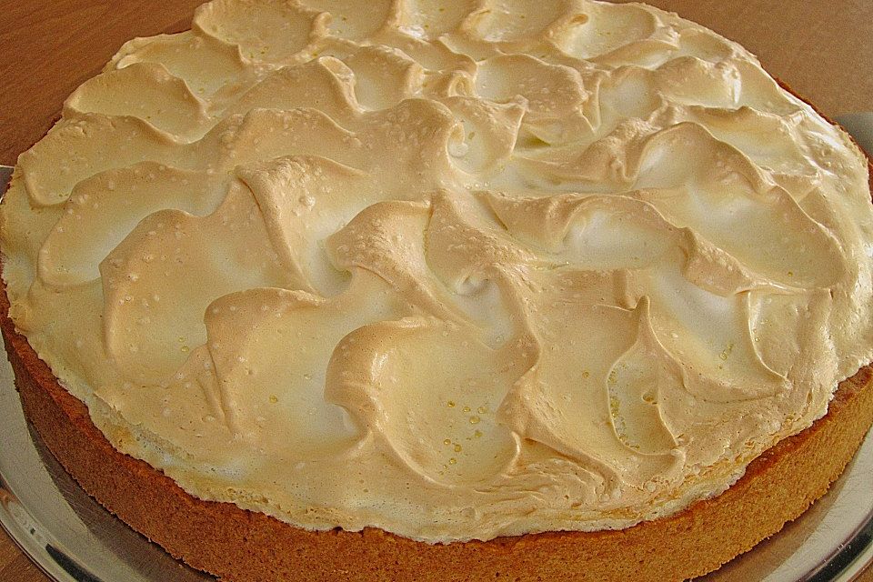 Apfelkompottkuchen mit Baiserhaube