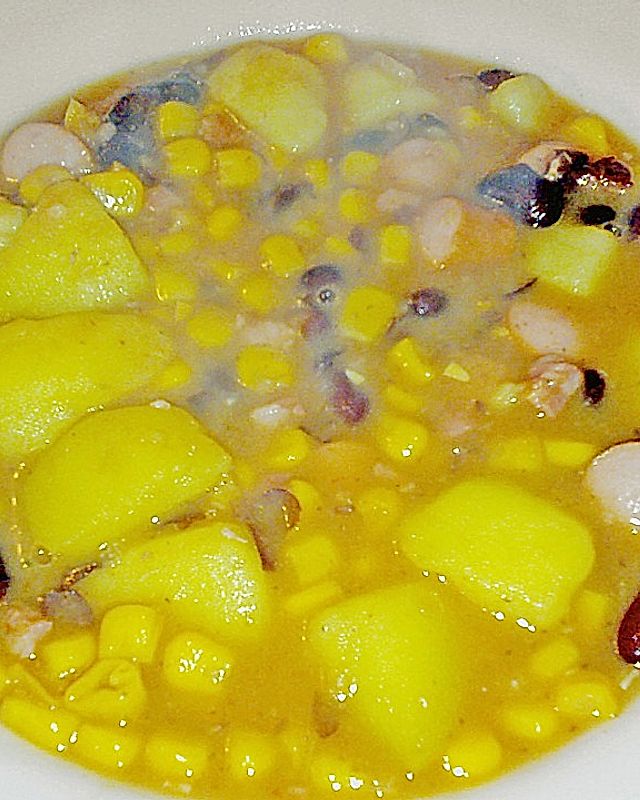 Kartoffel - Maistopf mit Kidneybohnen