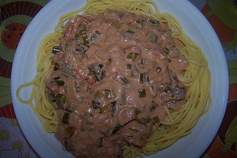 Spaghetti mit Feta - Sauce