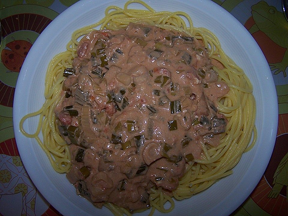 Spaghetti mit Feta - Sauce von knurpselfrau| Chefkoch