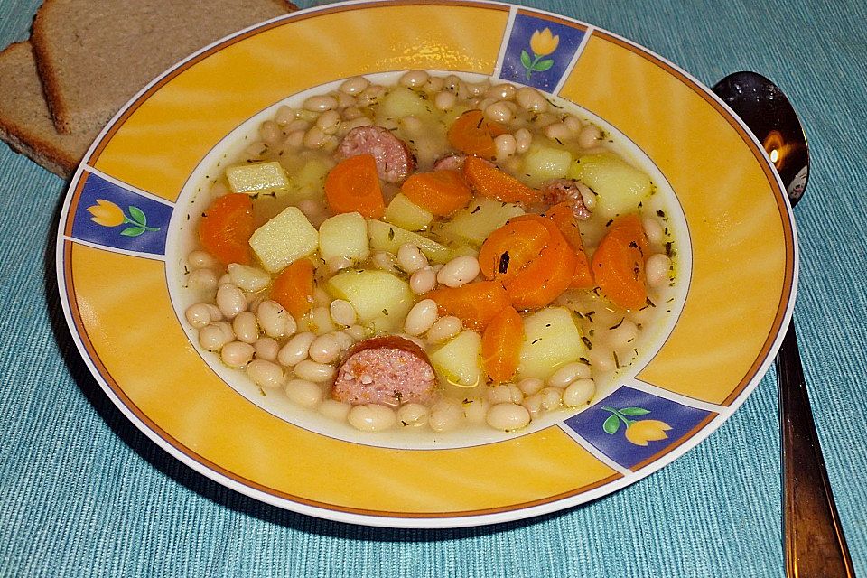 Flotte weiße Bohnensuppe