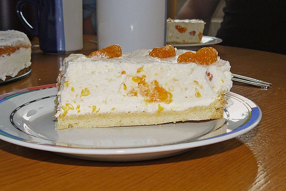 Käsesahne-Torte mit Mandarinen